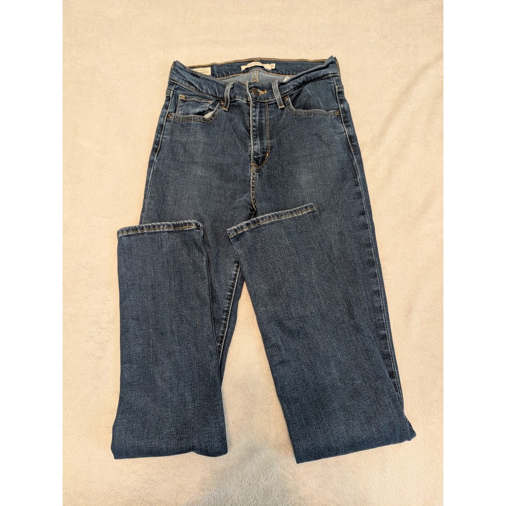 Levi's 724 High Rise Straight Dark Wash Blue Denim Jeans Women's Size 26